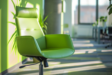 Kancelárska stolička zelená.