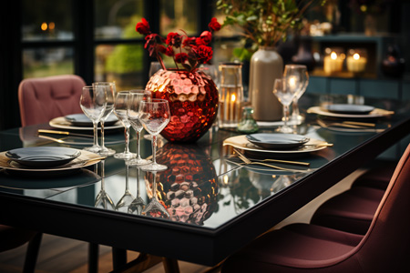 Luxusný jedálenský stôl.