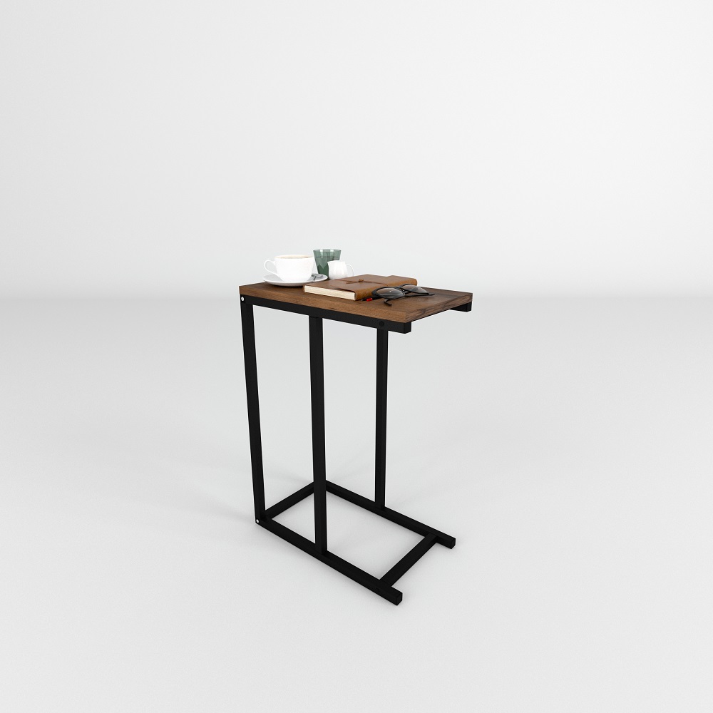 E-shop LANDEN 45*25 príručný stolík, orech lidya / čierna