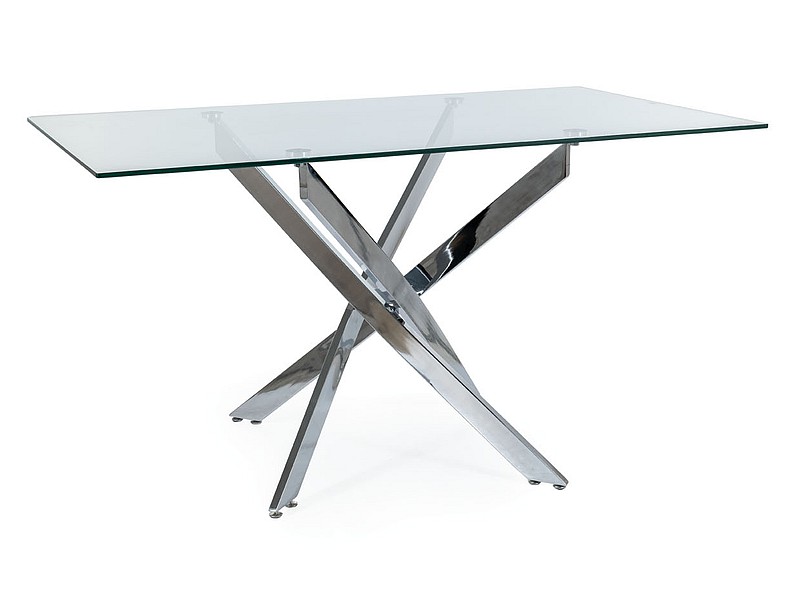 E-shop AGIP II jedálenský stôl, číra / strieborná