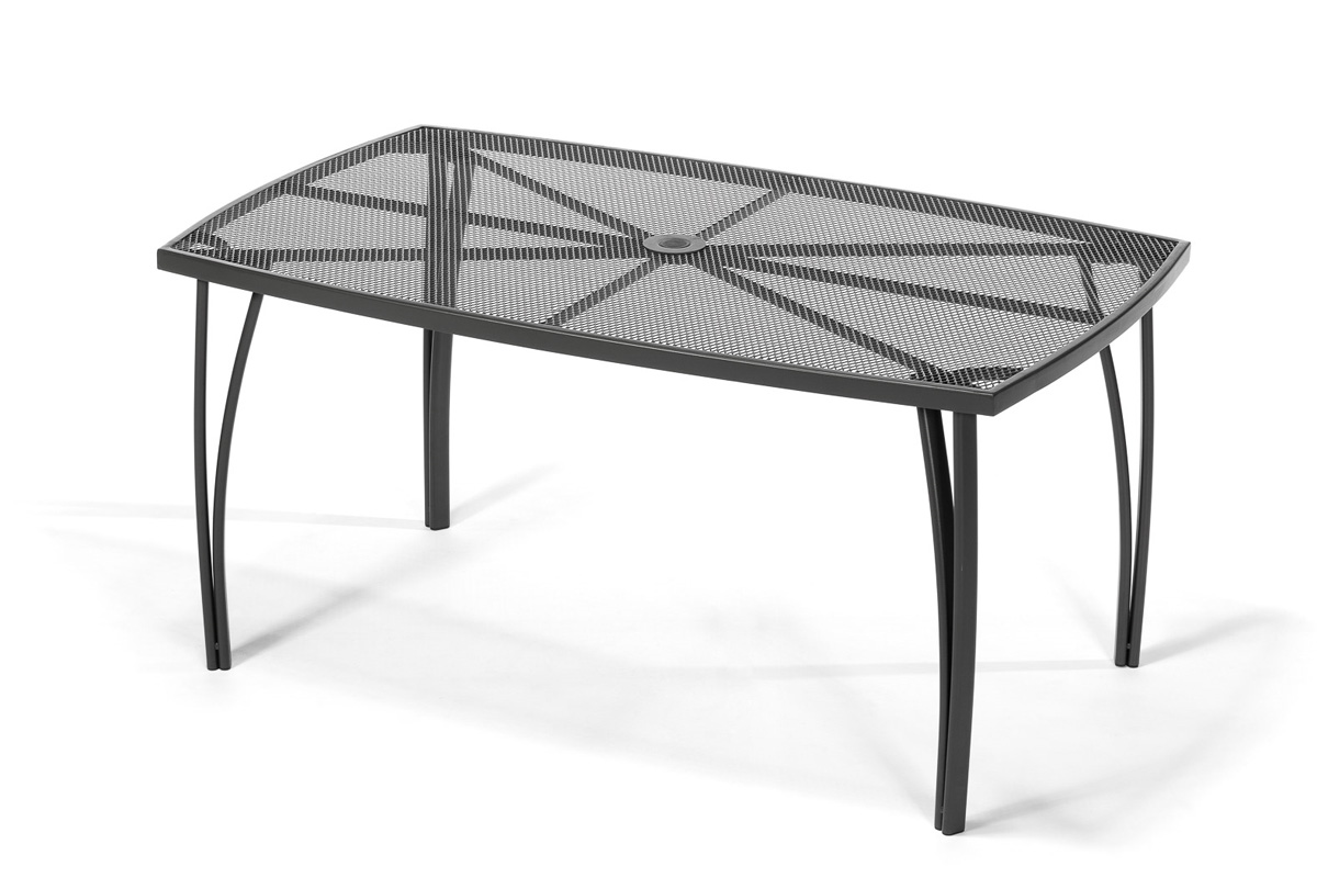 E-shop BABU záhradný kovový stôl, čierny
