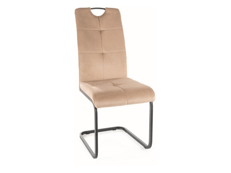 E-shop AVEX VELVET jedálenská stolička, béžová / čierna