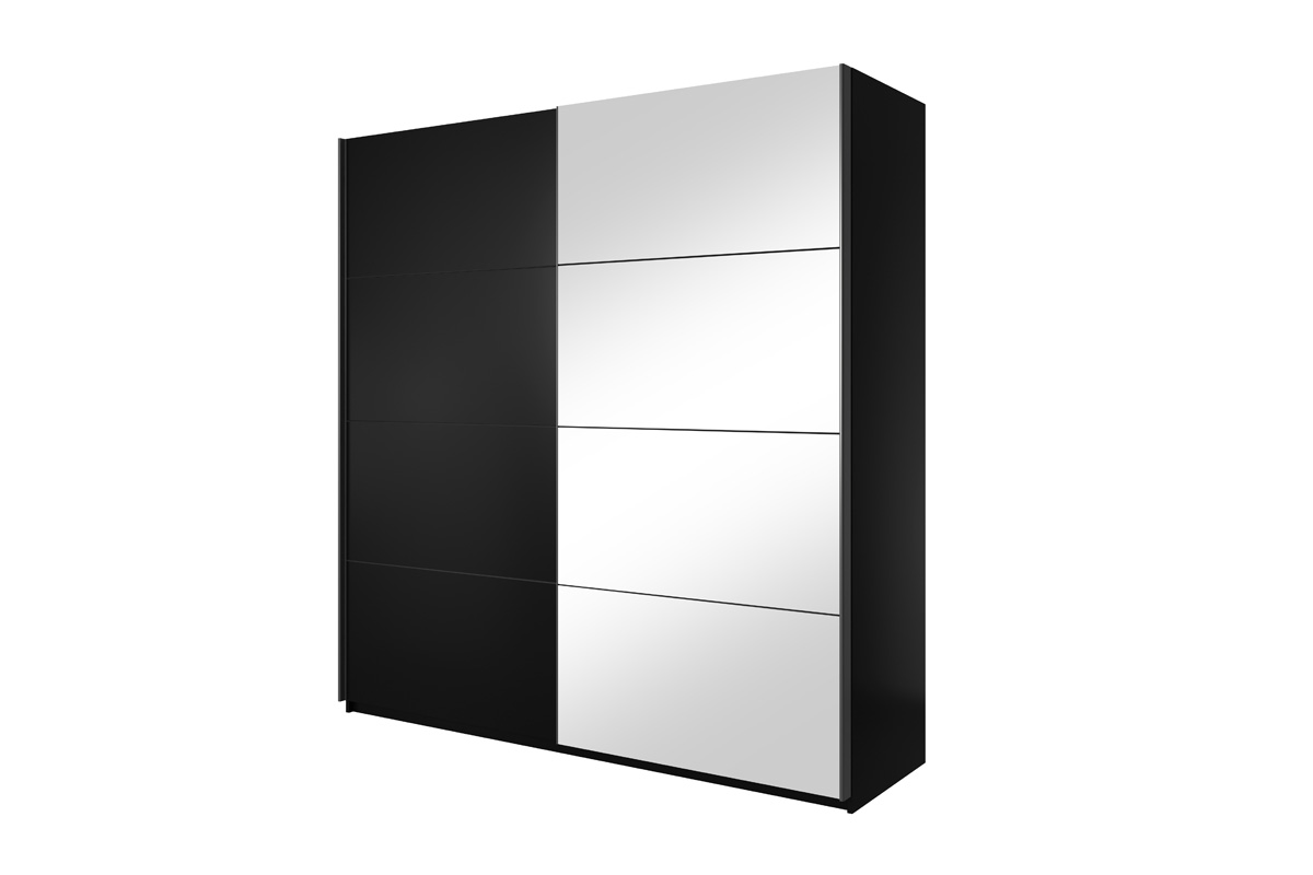 E-shop BETKA 57 šatníková skriňa so zrkadlom, čierna 22W01657