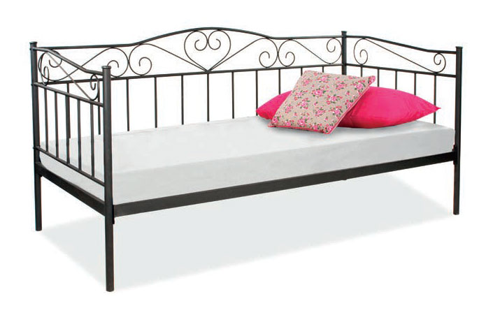 E-shop Kovová posteľ BARMA, čierna