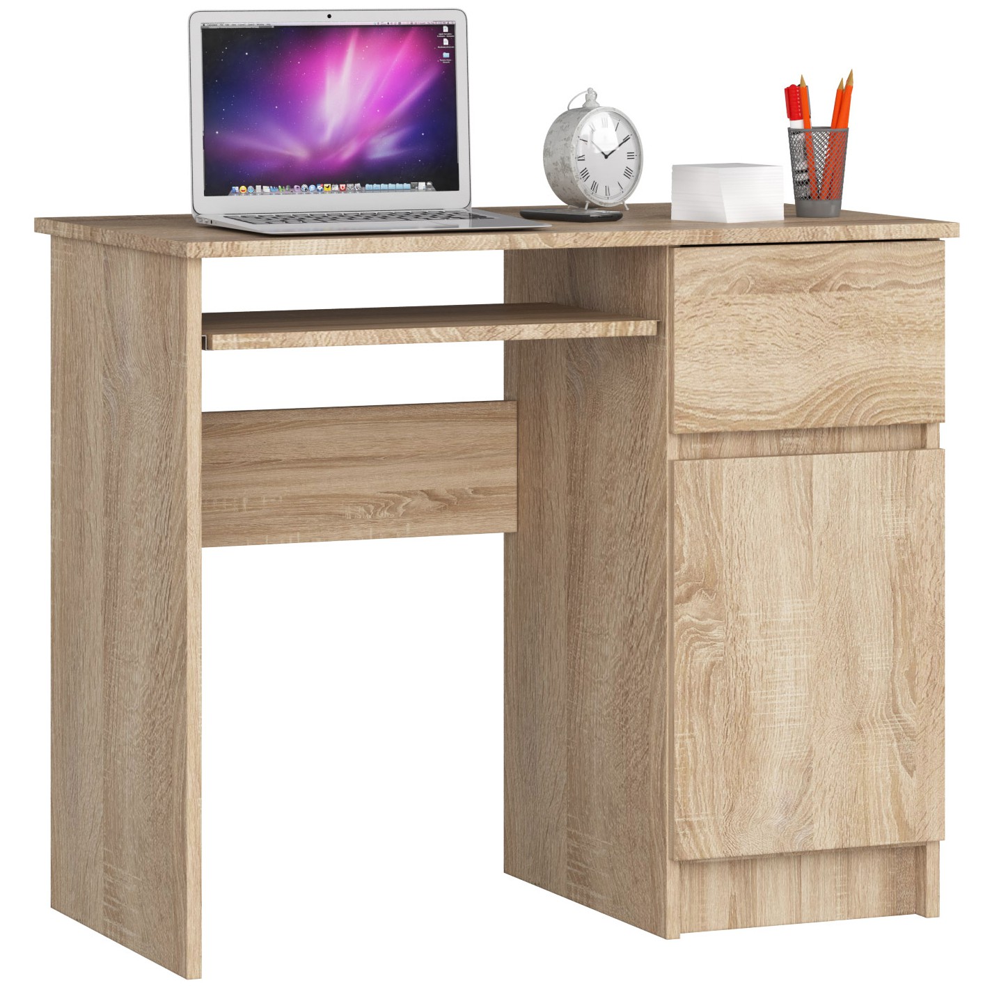 E-shop Dizajnový písací stôl PIXEL90P, dub Sonoma