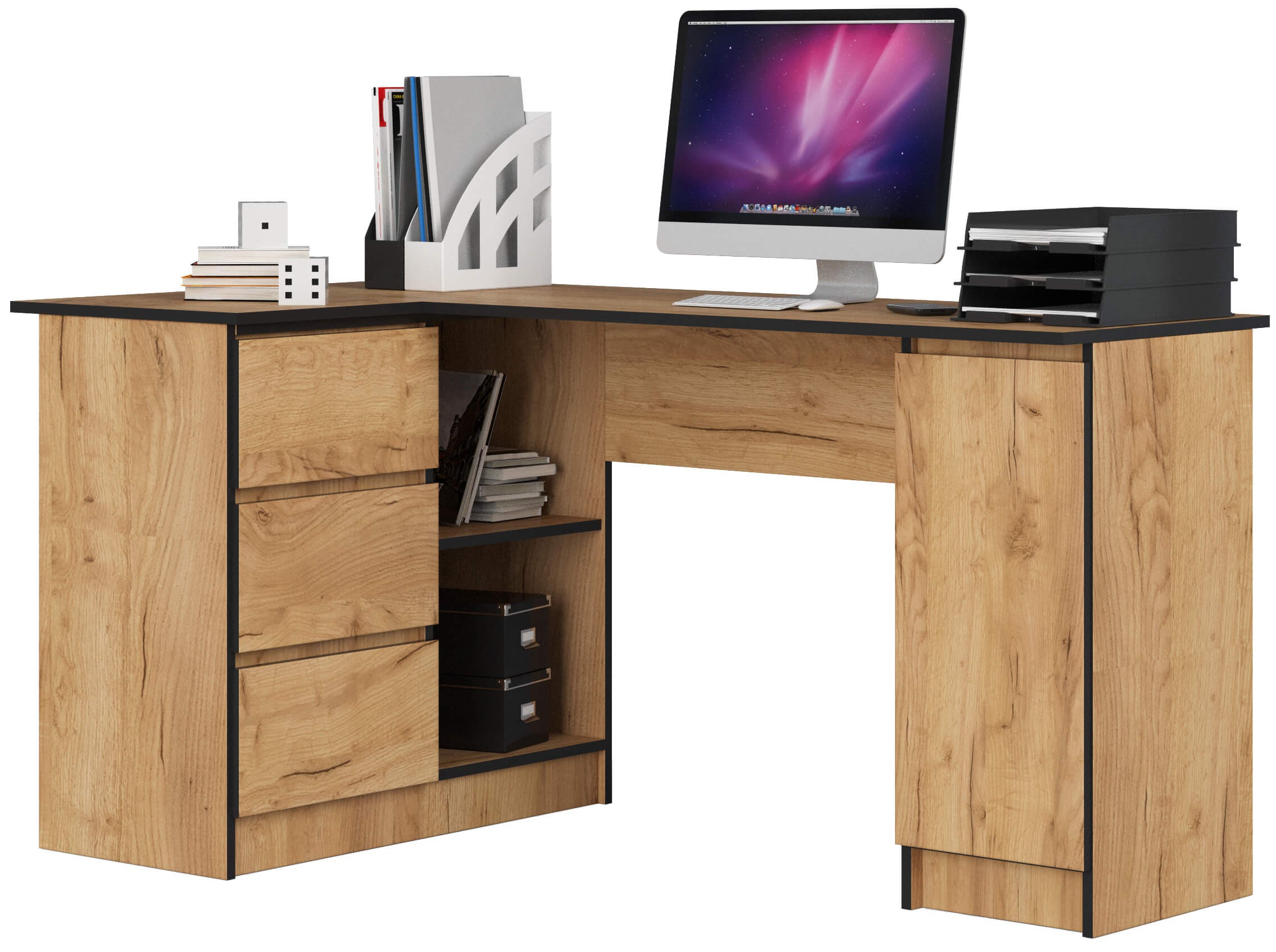 Dizajnový písací stôl ROMAN155L, dub Craft