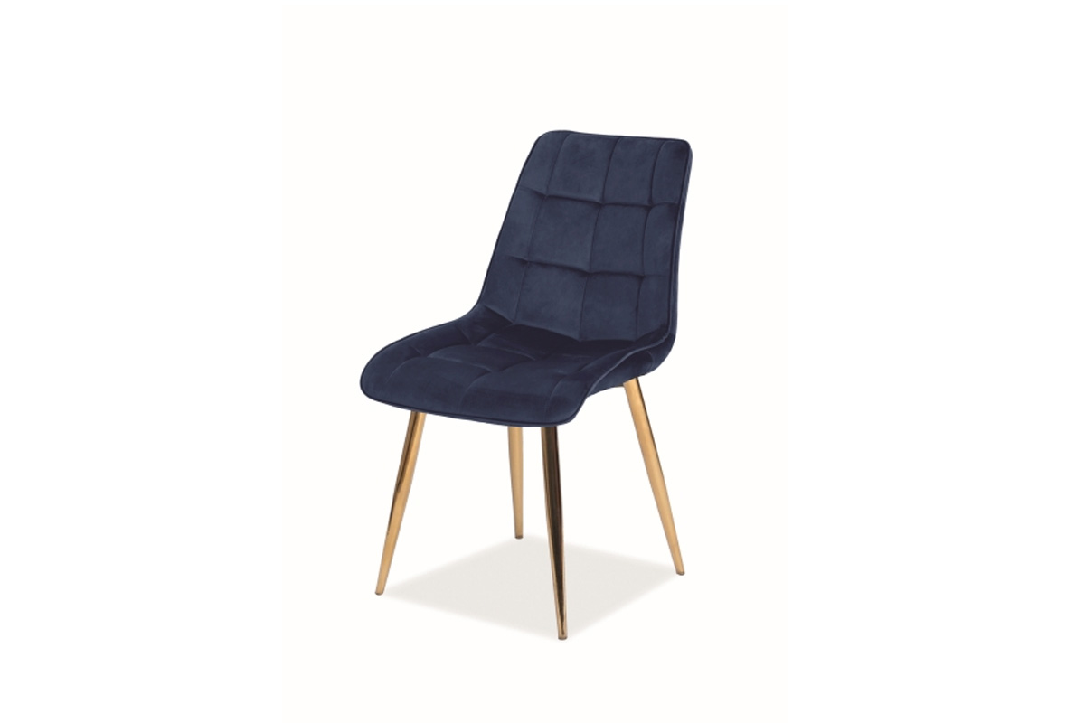 E-shop KIK jedálenská stolička, modrá/zlatá