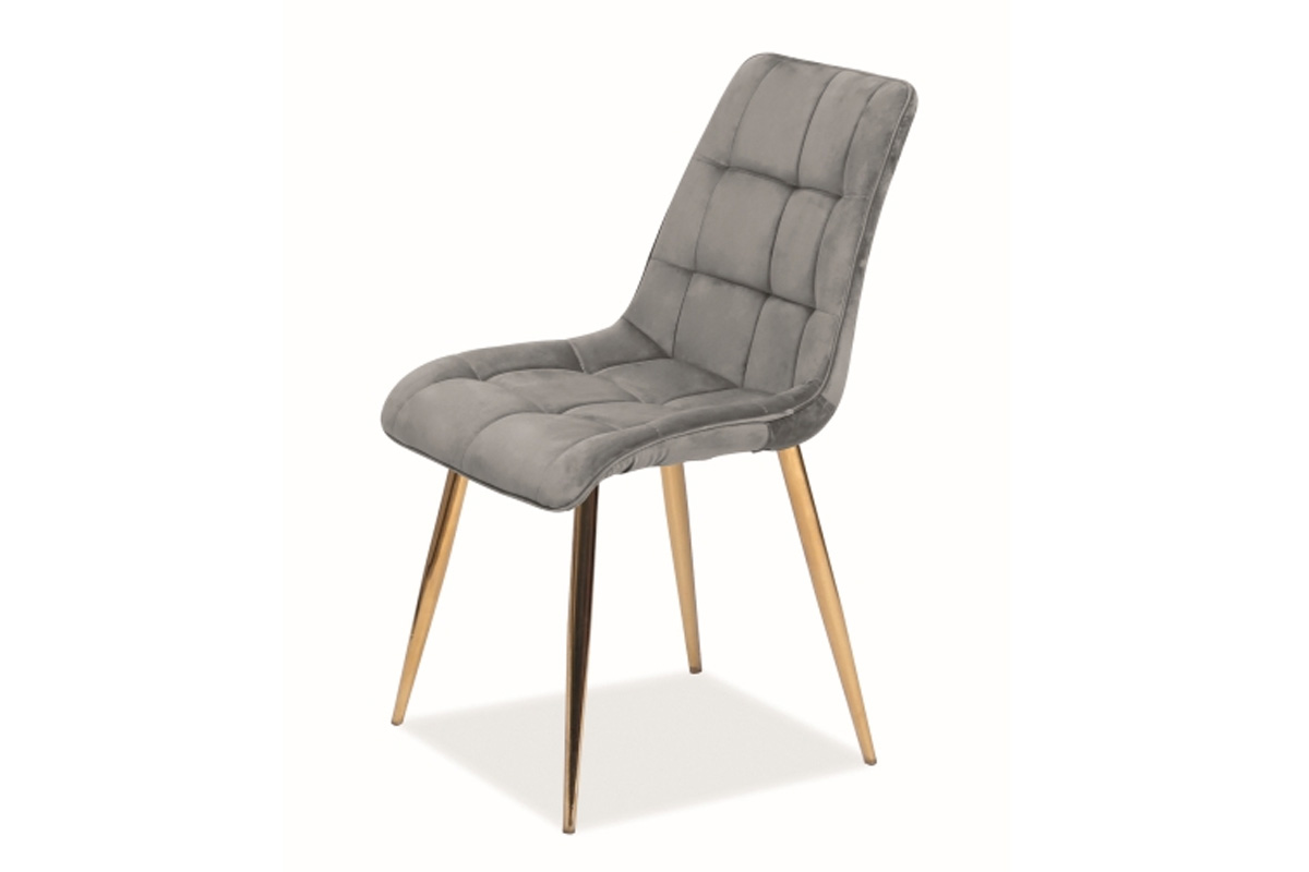 E-shop KIK jedálenská stolička, sivá/zlatá