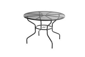 ZAZU okrúhly záhradný kovový stôl, čierny