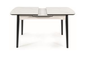 APONO jedálenský stôl, biela matná / čierna