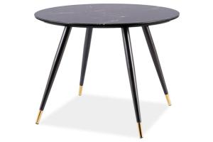 METOD II okrúhly jedálenský stôl, čierna, zlatá
