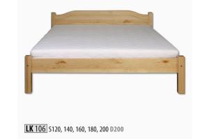 LK106 posteľ 120, prírodná borovica