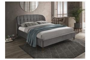 KLAVIA VELVET manželská posteľ 160x200cm, šedá