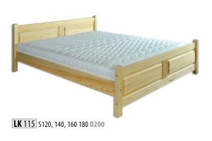 LK115 manželská posteľ, prírodná borovica