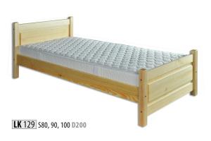 LK129 posteľ - jednolôžko 100, prírodná borovica