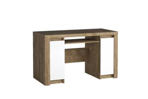 MIRA písací stolík L14, dub ribbeck/biely lesk