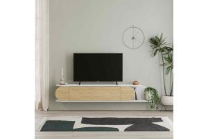 moderne dizajnove TV stolik biela dub MELGA
