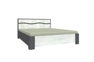CORI posteľ s roštom 160-kraft biely/grafit