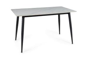 RENIS jedálenský stôl 130, biela / čierna 