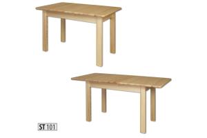 ST101 Jedálenský stôl rozkladací 170, prírodná borovica