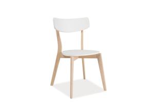 TIBIA stolička, dub bielený/biela