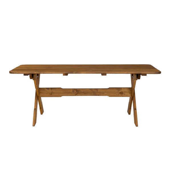 E-shop MOUL118 drevený záhradný stôl, dub