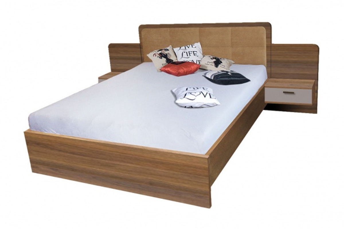 BANDI manželská posteľ so stolíkmi EF3L