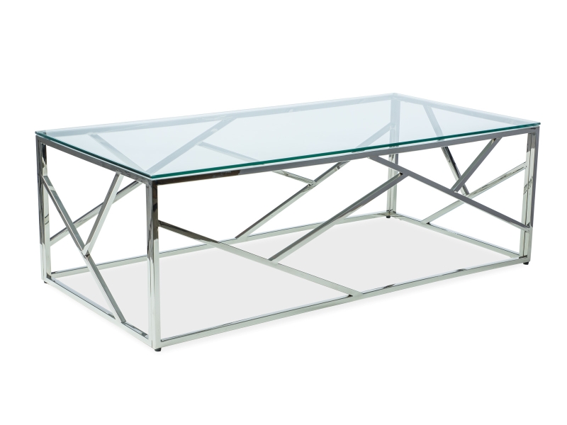 ESKADA A dizajnový konferenčný stolík 120x60 cm, chróm