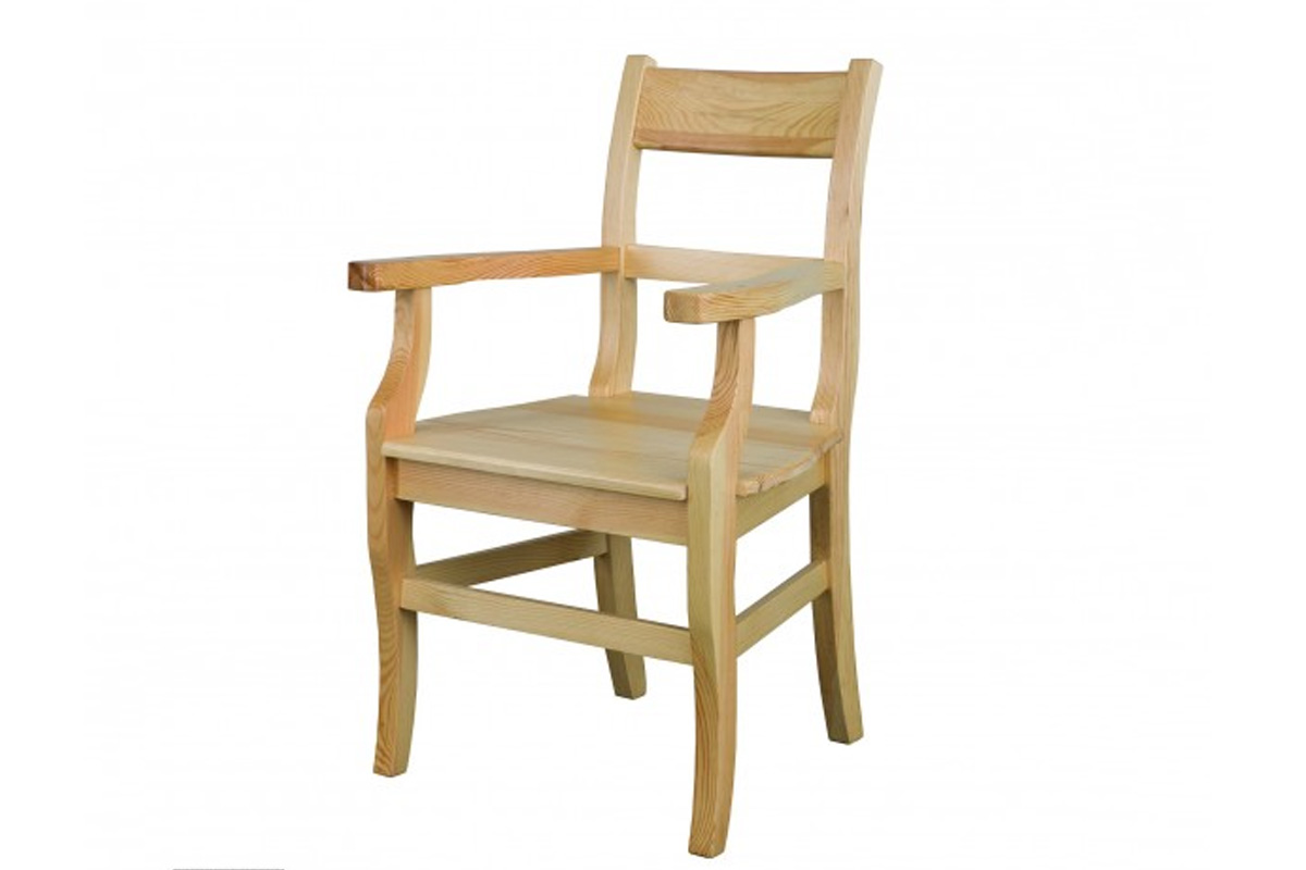 E-shop TAURUS KT115 – drevená stolička s podrúčkami, borovica