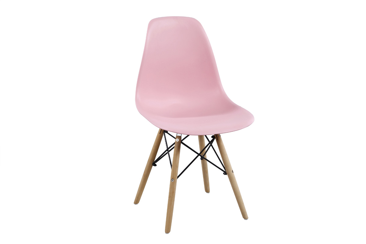 Moderná stolička MODENA II, buk/ružová