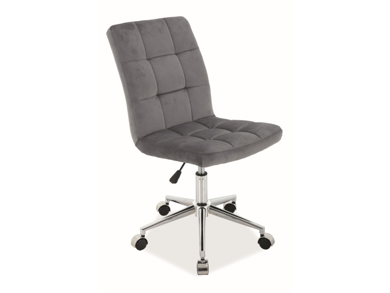E-shop K-020 kancelárska stolička, šedý zamat