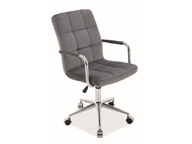 E-shop K-022 kancelárska stolička, šedý zamat