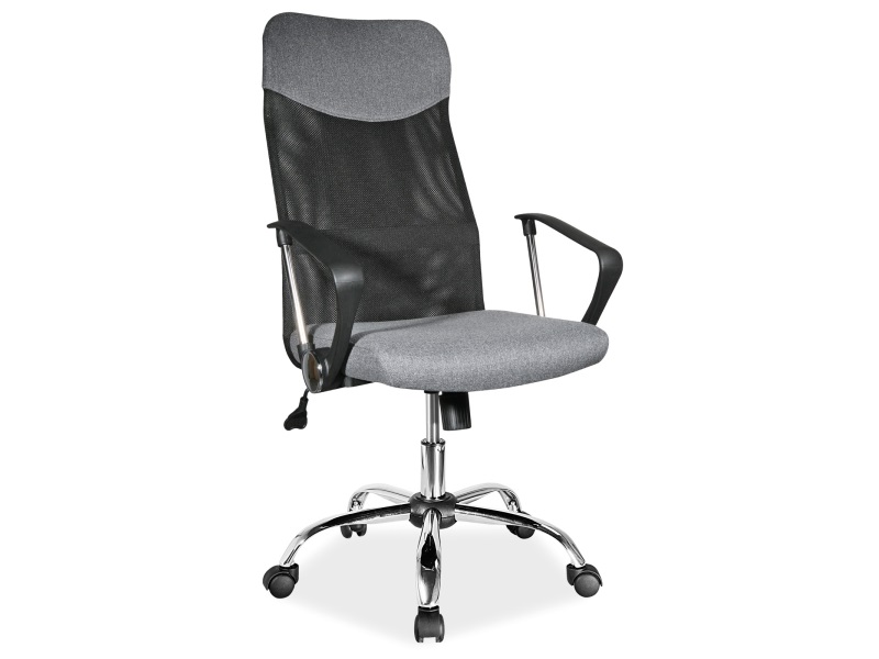 E-shop K-025 kancelárske kreslo, čierna, šedá