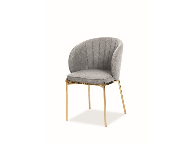 E-shop ARANNA jedálenská stolička, šedá, zlatá