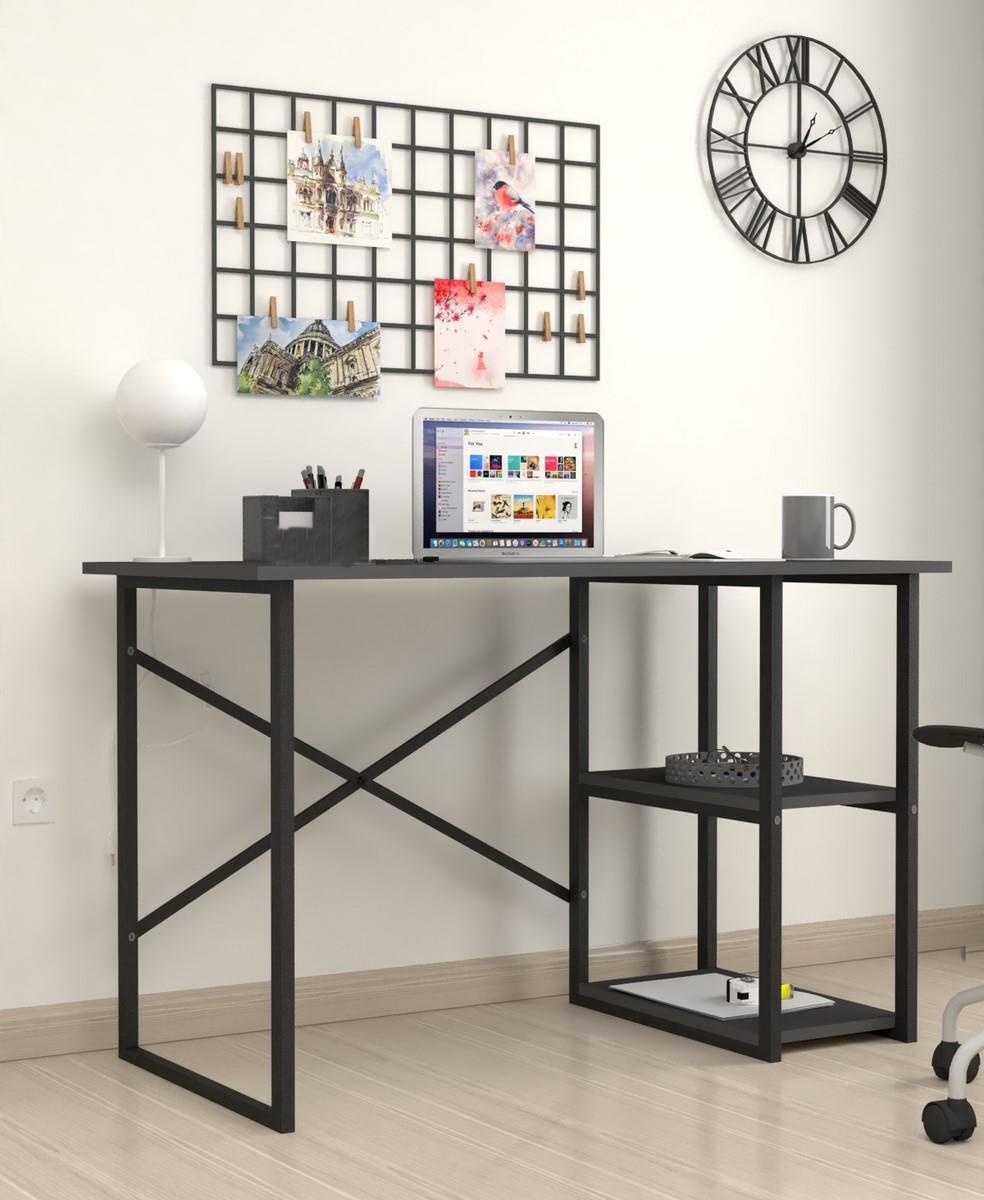 E-shop BUSTOS písací stôl s policami 60 x 120, antracit