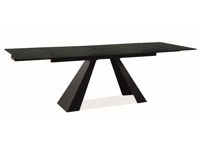DALI jedálenský stôl 160, tavené sklo / čierna