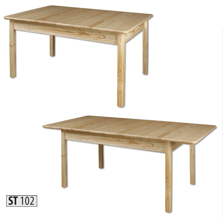 ST102 Jedálenský stôl rozkladací 180, prírodná borovica
