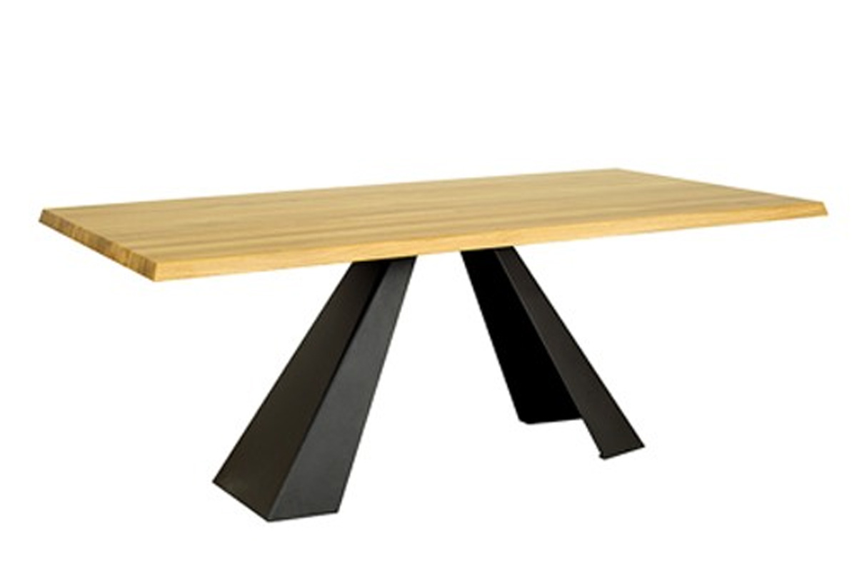E-shop KRIŠTOF ST370 jedálenský stôl 160x90, dub/čierna matná