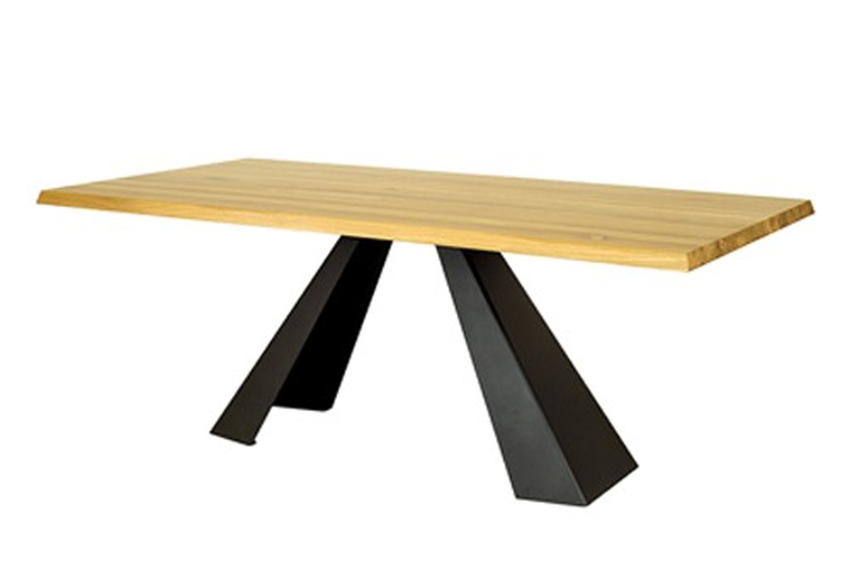 E-shop KRIŠTOF ST370 jedálenský stôl 220x100, dub/čierna matná