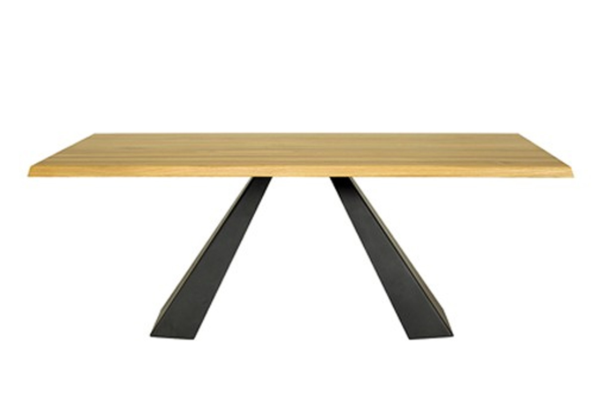 E-shop KRIŠTOF ST370 jedálenský stôl 180x100, dub/čierna matná