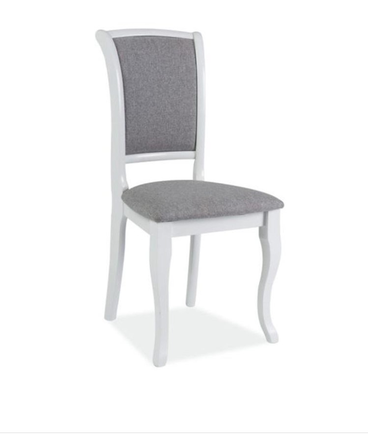E-shop SC-MN čalúnená jedálenská stolička, biela/sivá