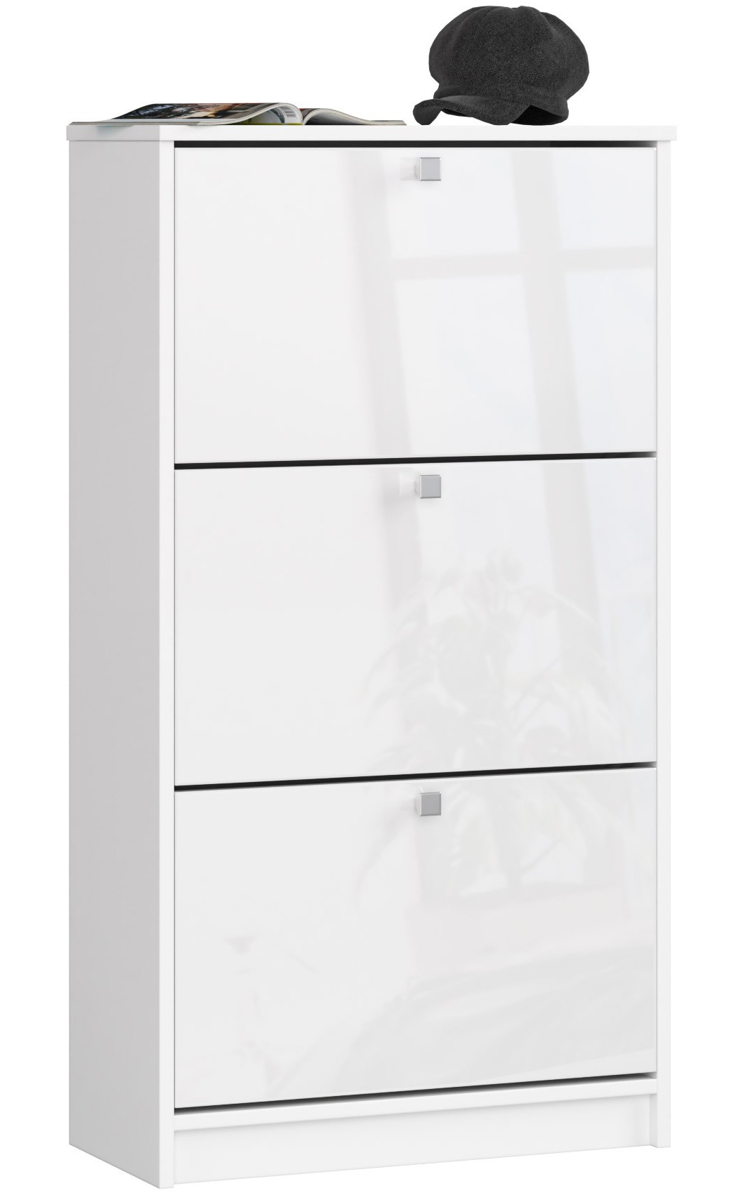 E-shop Moderný, dizajnový botník LUISA60, biely lesk
