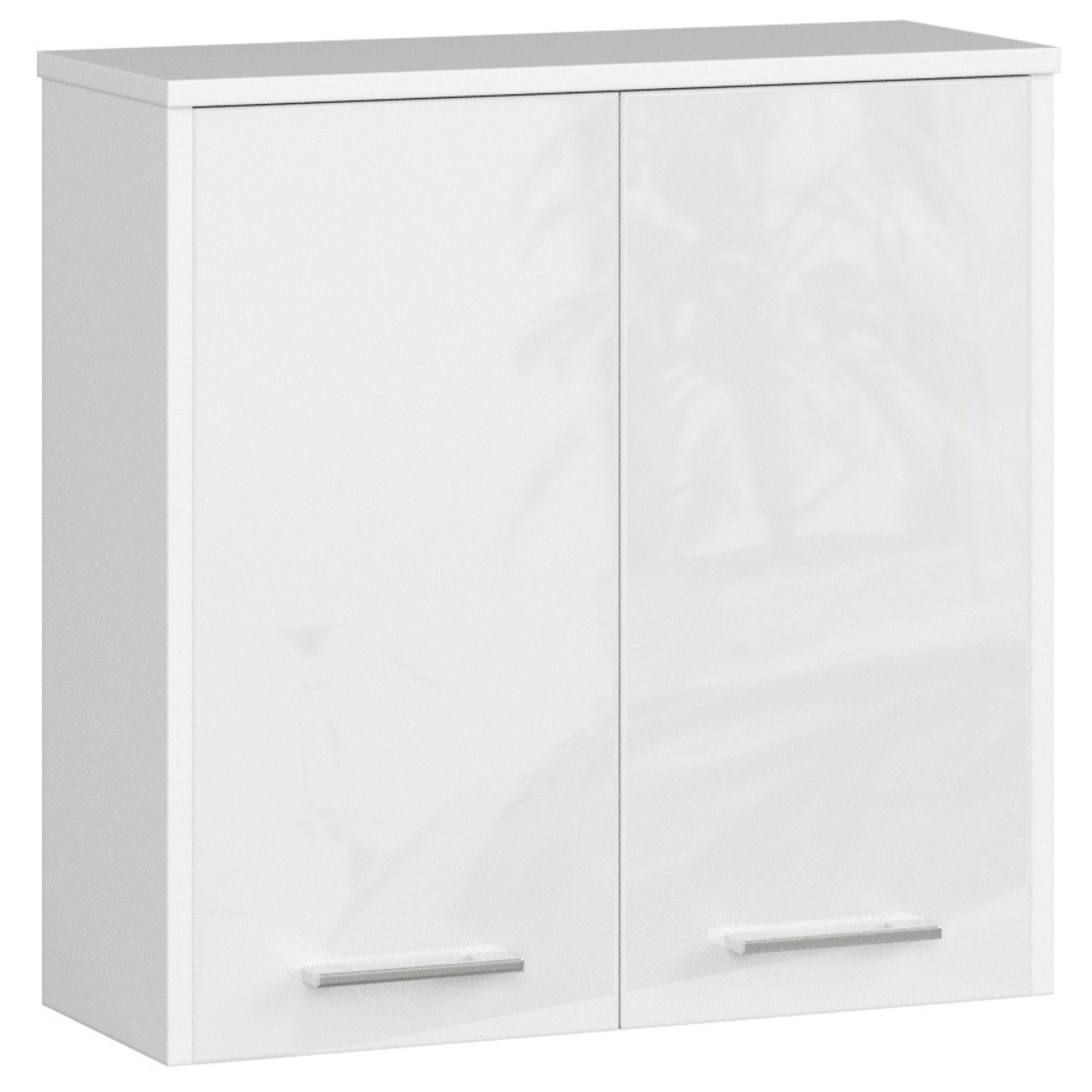 E-shop Dizajnová kúpeľňová skrinka ISLA60, biela / biely lesk
