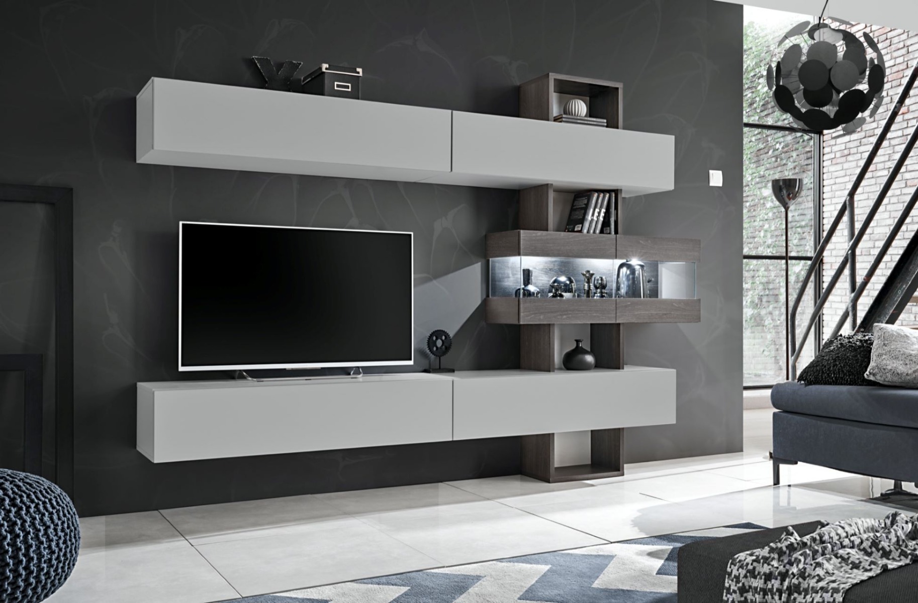 E-shop SILVER moderná obývacia zostava, sivá perla