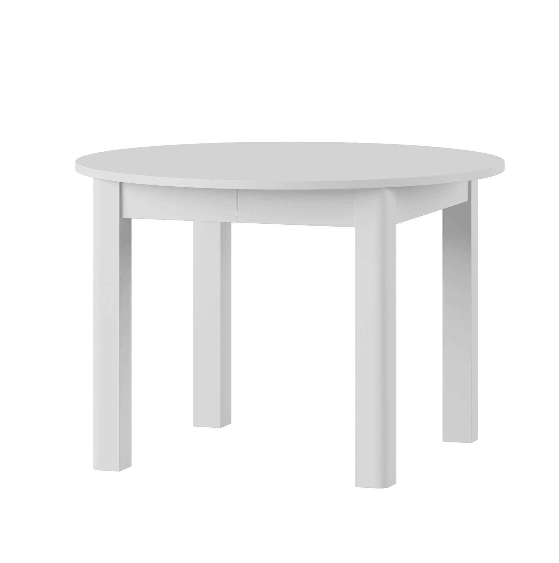 E-shop ALAN 1 okrúhly jedálenský stôl s rozkladom, biela
