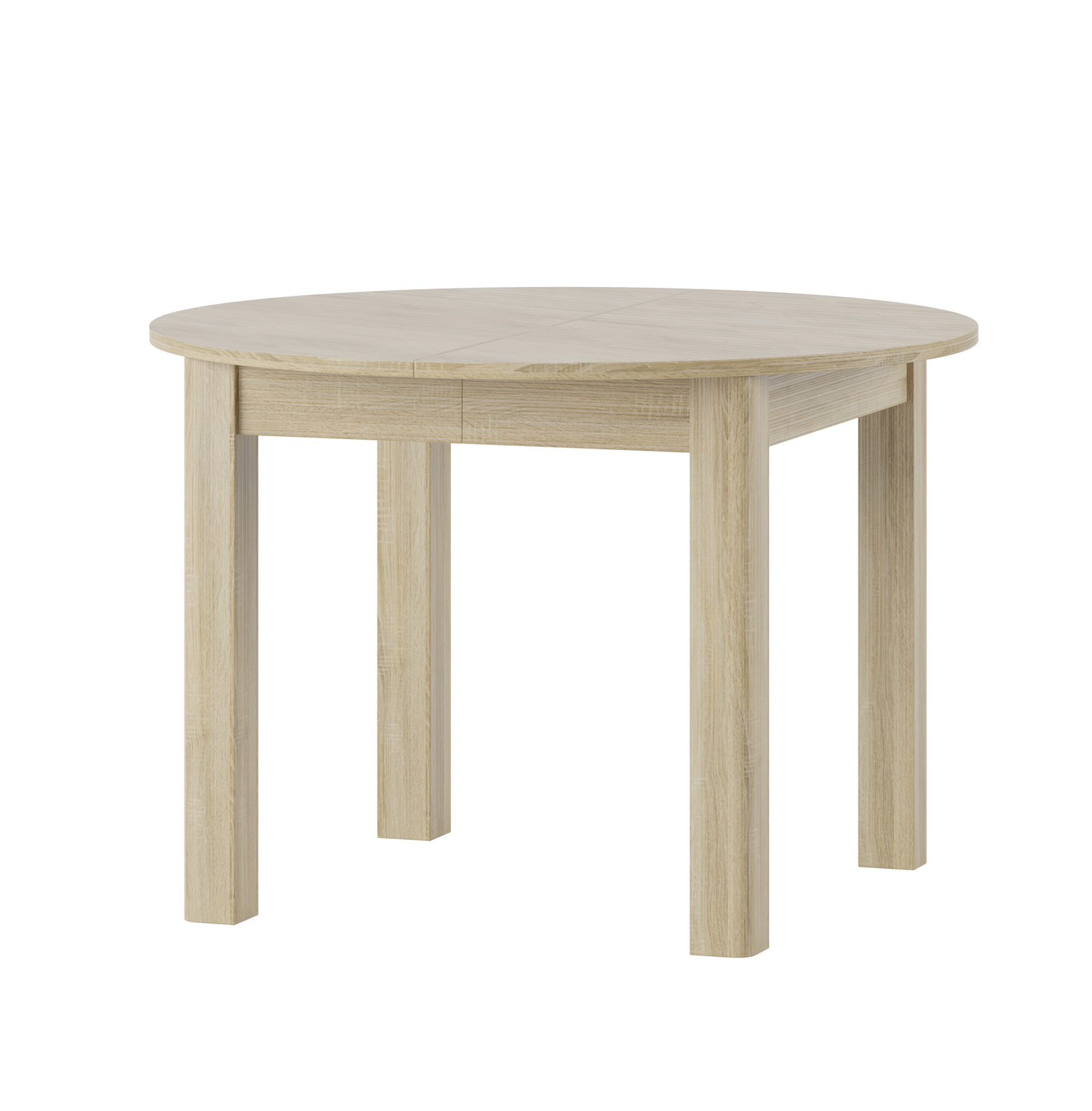 E-shop ALAN 1 okrúhly jedálenský stôl s rozkladom, dub sonoma
